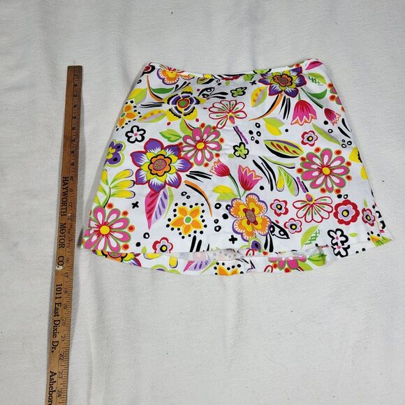 Bamboo Traders Skirt Womens Tropical Flowers Shorts Interior Cooling Mini y2k - Picture 7 of 9